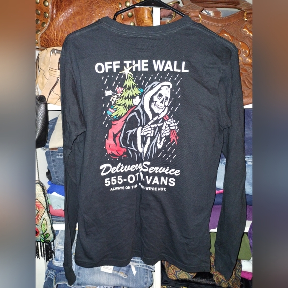 Vans Other - Vans Black Graphic Long Sleeve Shirt       (Medium 10-12) kids